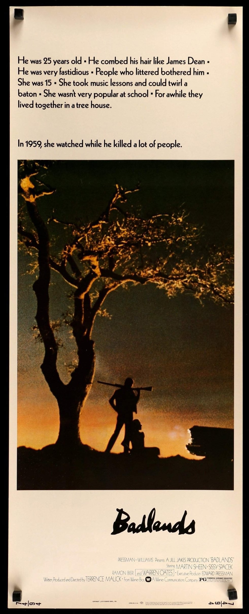 Badlands (1974) original movie poster for sale at Original Film Art