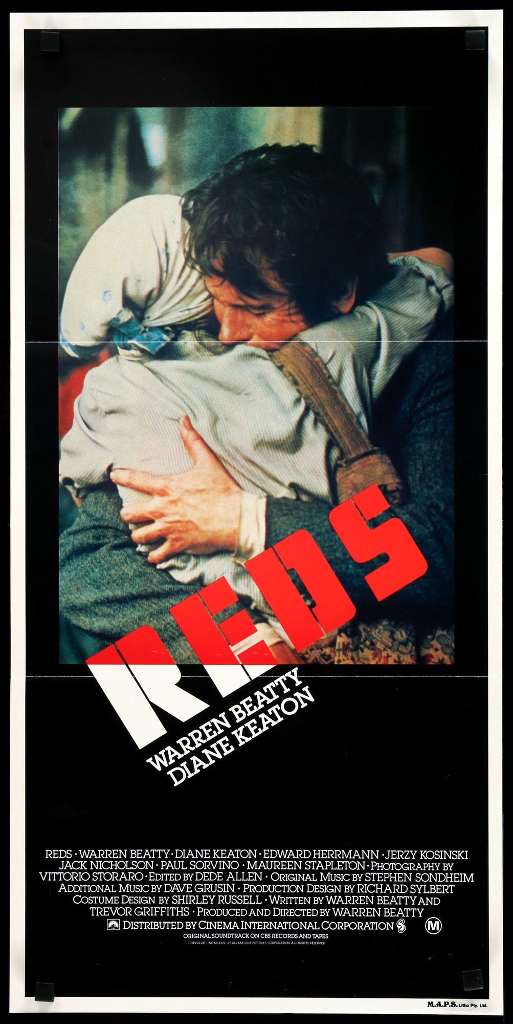 Reds (1981) Original Australian Daybill Movie Poster - Original Film Art -  Vintage Movie Posters